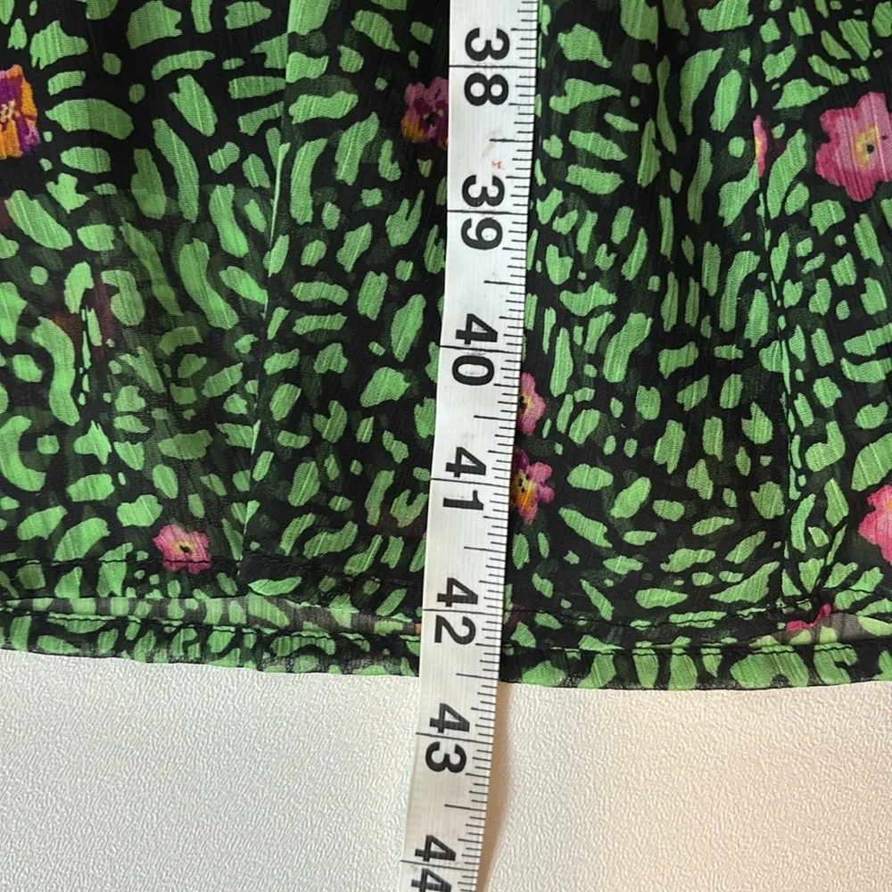 Vero Moda Floral Midi Dress Women's Size Small Belted Ruched Femme Bohemian - Picture 10 of 10